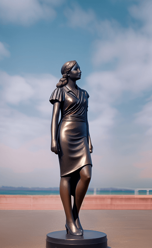 modern woman statue