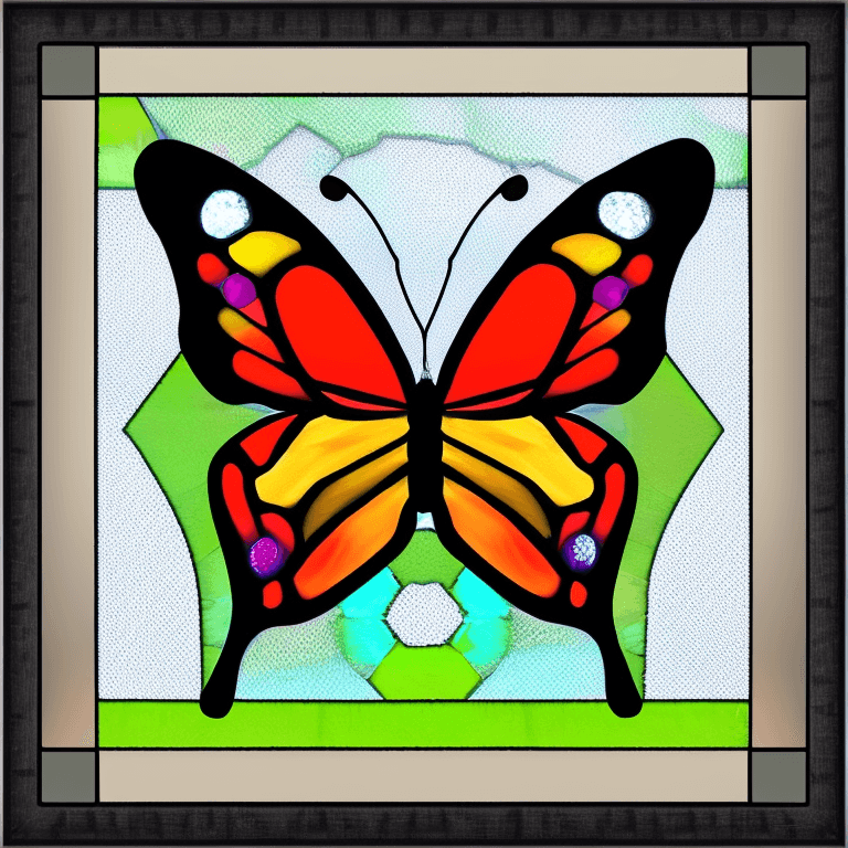 Stained glass butterflies 0387 Stained glass butterflies (AIrtisan