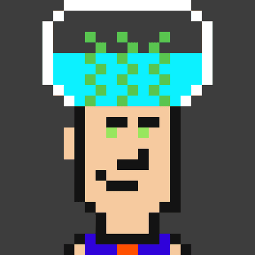 He carries a glass bell filled with moss-covered water on his head.