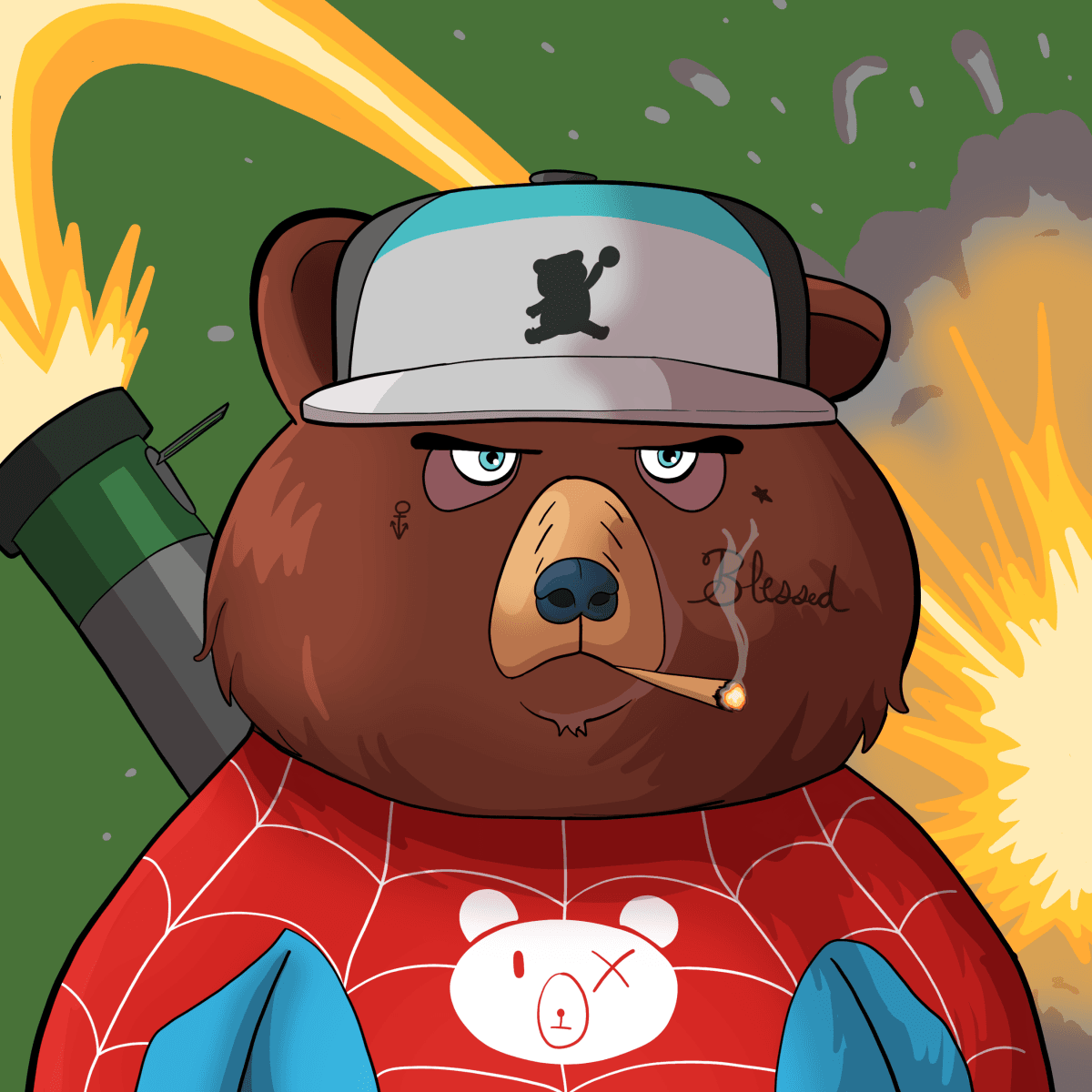 #5029 • Smudgy Frisky Nutty Bear