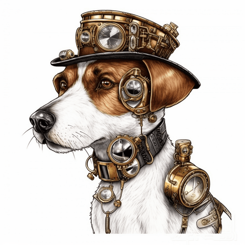 Steampunk Jack Russel Terrier 3