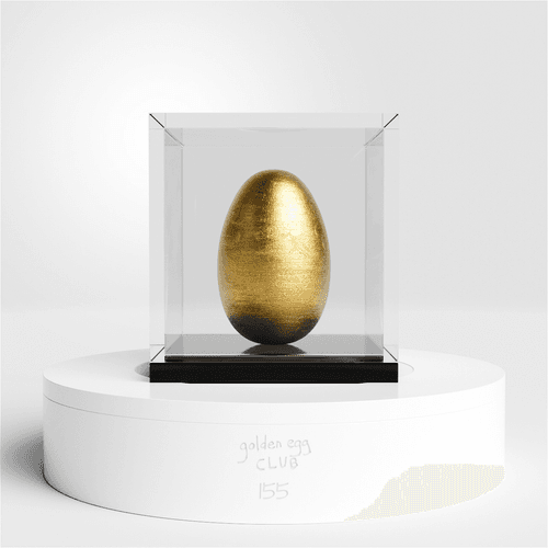 golden egg sculpture #155