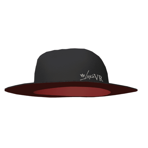 LuxeVR 3D Fedora - Black with Red bottom