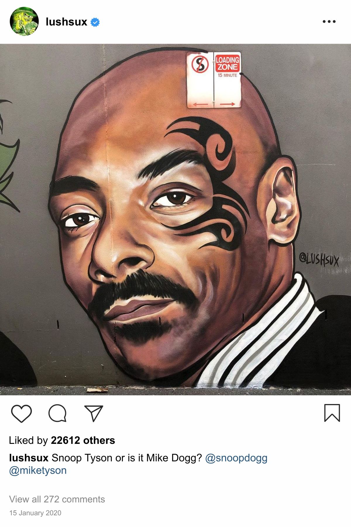 Lushsux #3784 - Mural SnoopDogg Mike Tyson