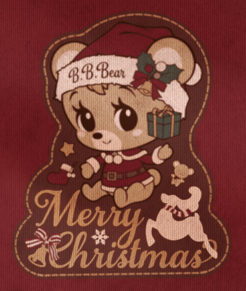 ワッペンアニマル 37 蜂ちゃん着用クリスマスSPワッペン風プリントモデル
