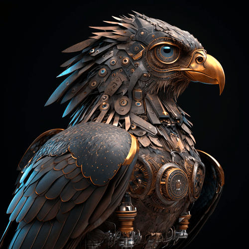 Steampunk Robotic Eagle 1