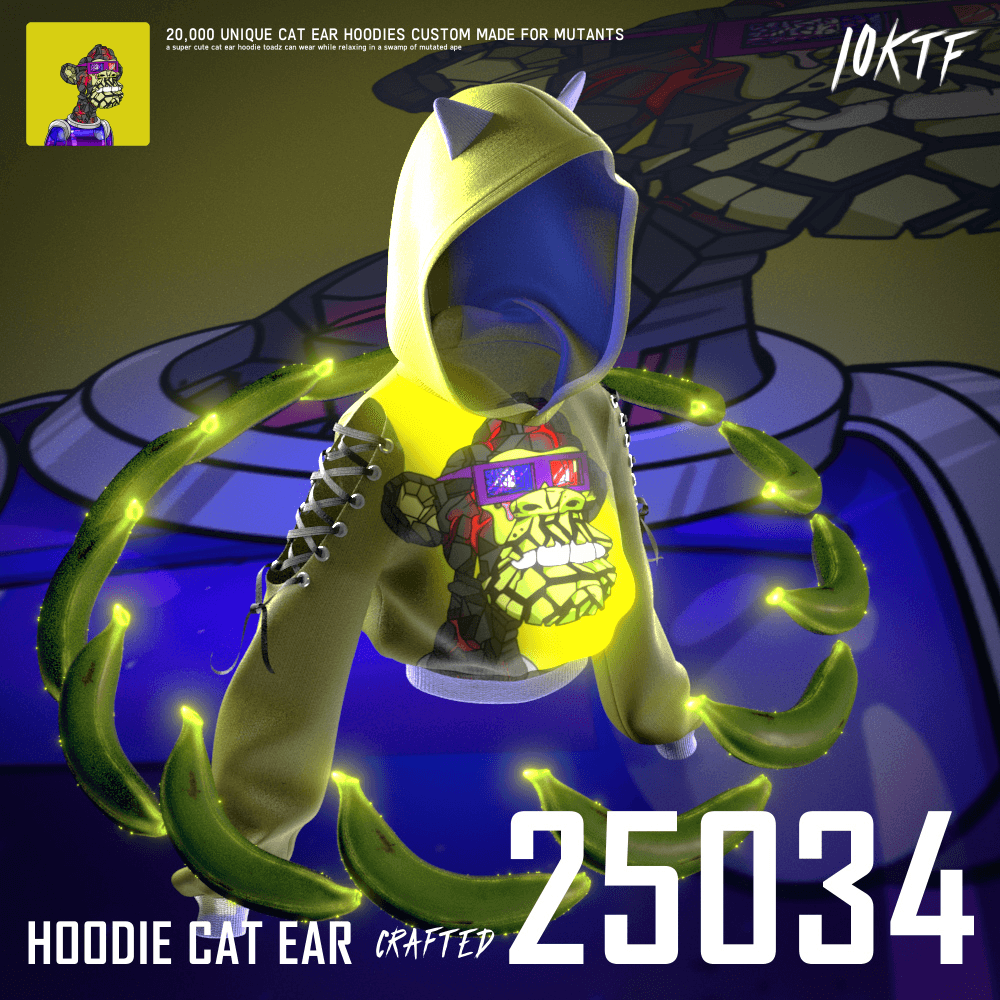 Mutant Cat Ear Hoodie #25034