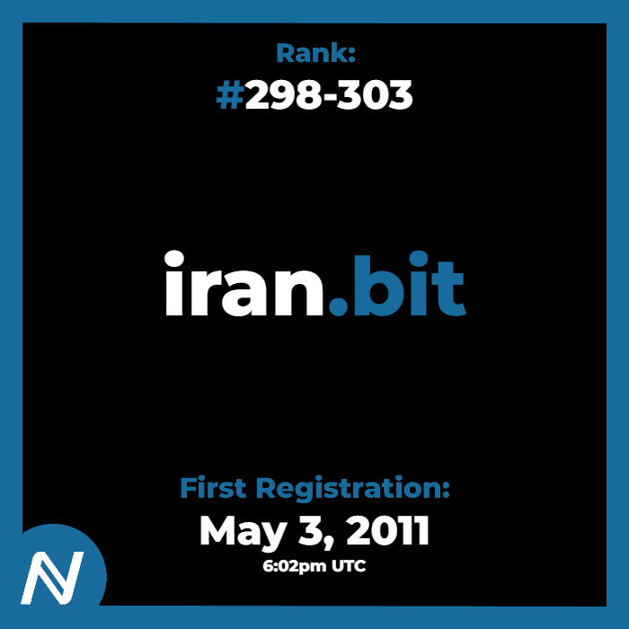 #298-303 | d/iran | May 3, 2011 | Namecoin .bit Domain
