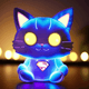 NFT Superhero Winged Cat, Light Based, Future..