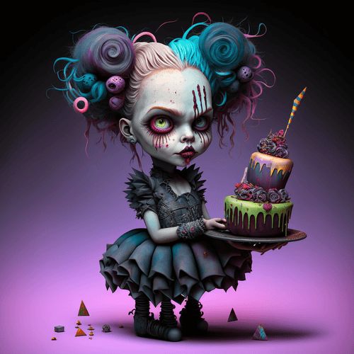 Gothic Clown Doll 3