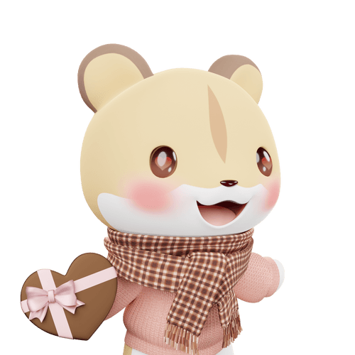 3D LEELEE-Love-Golden hamster-#20726