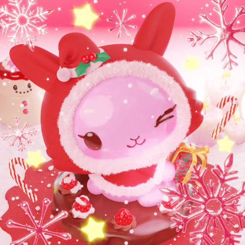 CNPcake #00428 Luna-Santa Costume-Red