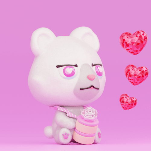TMAcake #00106 White Bear White Day Special Edition