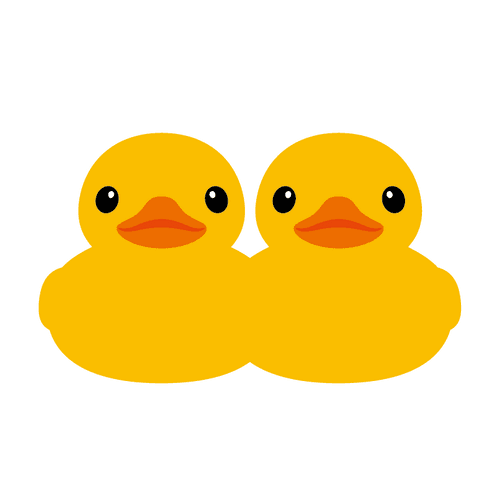 Double Ducks with Hong Kong Signature Icons