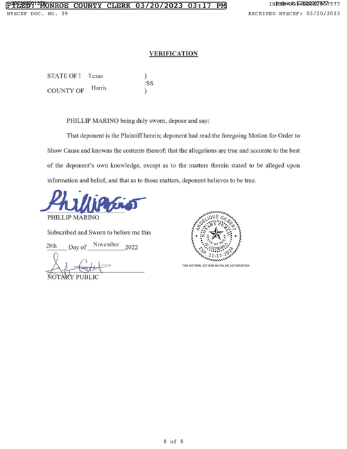 Affirmation - Motion for Order to Show Cause - Page 8