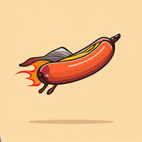 flying hot dog!