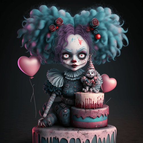 Gothic Clown Doll 1