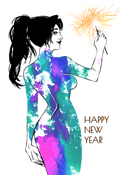 New Year Lady 