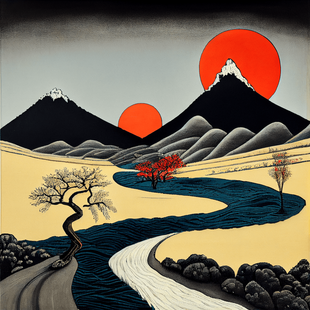 Ukiyo-e Landscape by Warwick #227