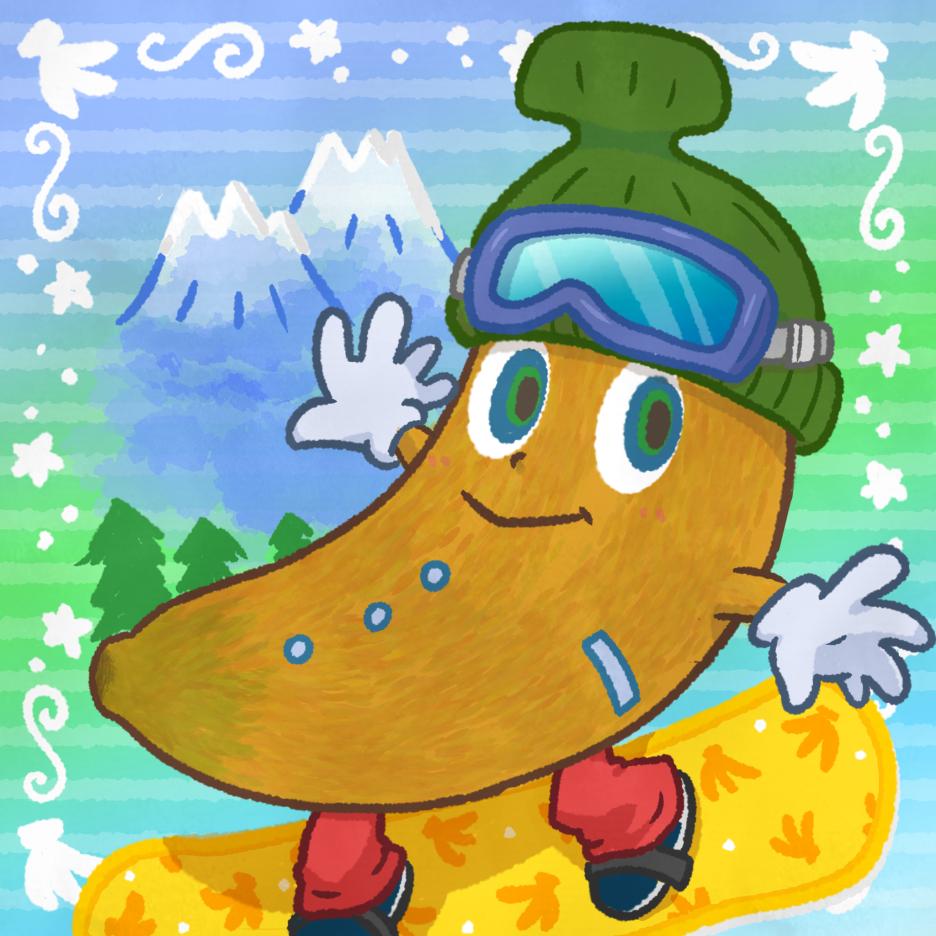 #020  snowbord banana