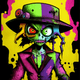 Cartoon Zombie (Bright Acid Colors)