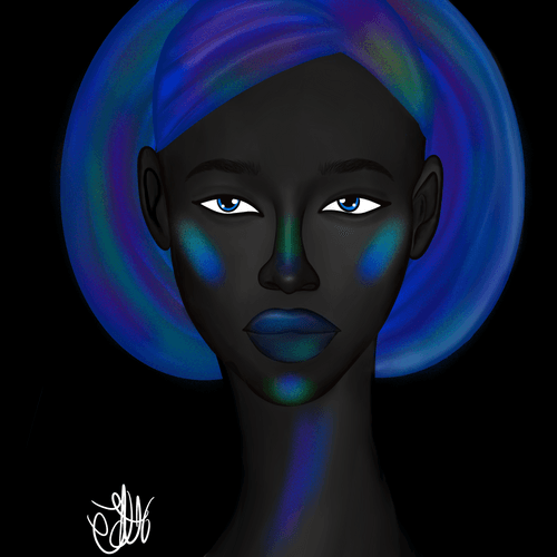 Long Neckie Black Beauty: "Deserve to shine"