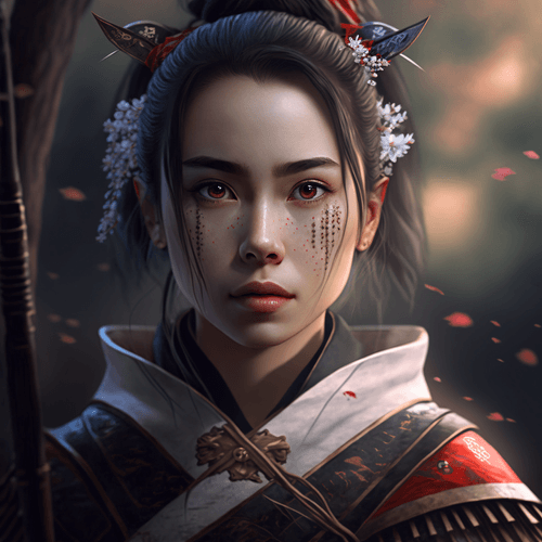 japanese girl in samurai war