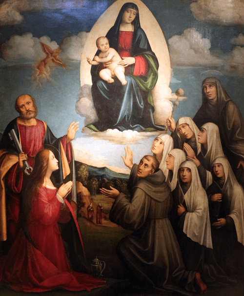 The Engagement with the Saint Catharina and Christ - Giacomo Francia