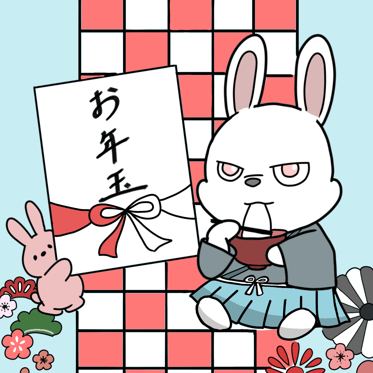 TMABaby rabbit New Years card