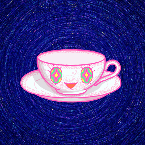 La tasse 01 "Mademoiselle tasse d'arbre drôle " 変な木々のカップチャン 