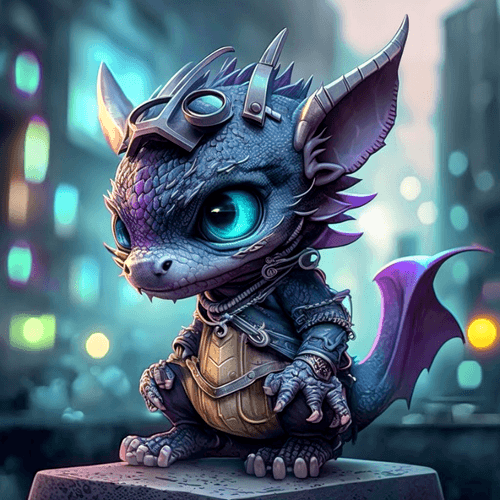Cyberpunk little dragon#1