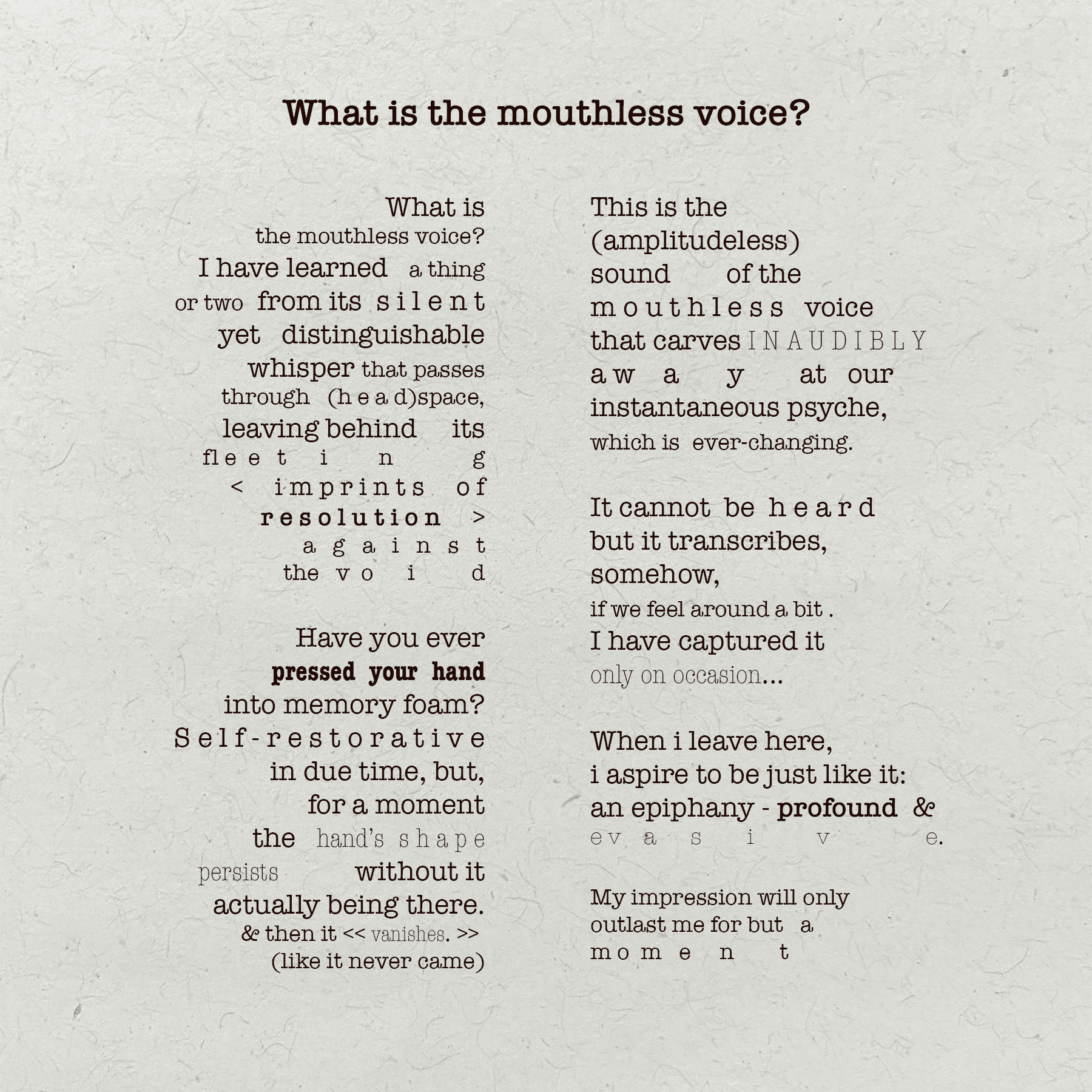 the mouthless voice