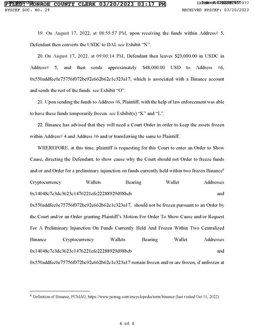 Affirmation - Motion for Order to Show Cause - Page 6