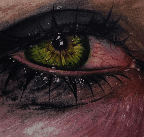 Watercolor eyes "Tears"