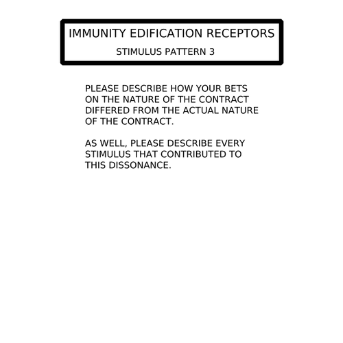 IMMUNITY EDIFICATION RECEPTORS, STIMULUS PATTERN 3