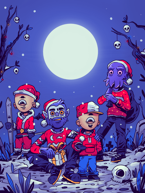 Christmas at the crypt by Crypt-O-Monsters & Adovals  