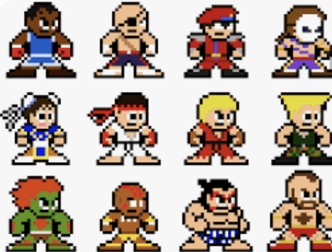 PIXEL ART STREET FIGHTER.