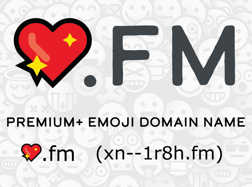 💖.FM Premium+ Emoji Redeemable Domain Name