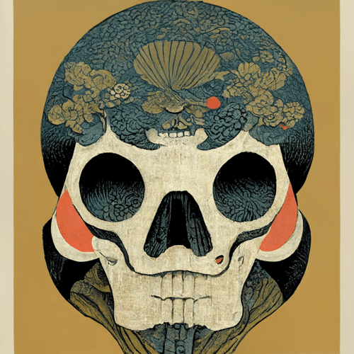 Ukiyo-e Skull