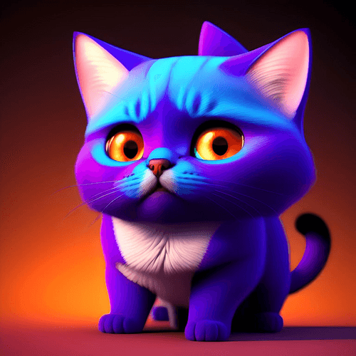 Funky Purple Chittie Cat #505