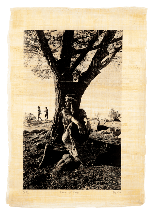 Justin Aversano - Four of Cups - Physical Tarot Scroll - 2/3