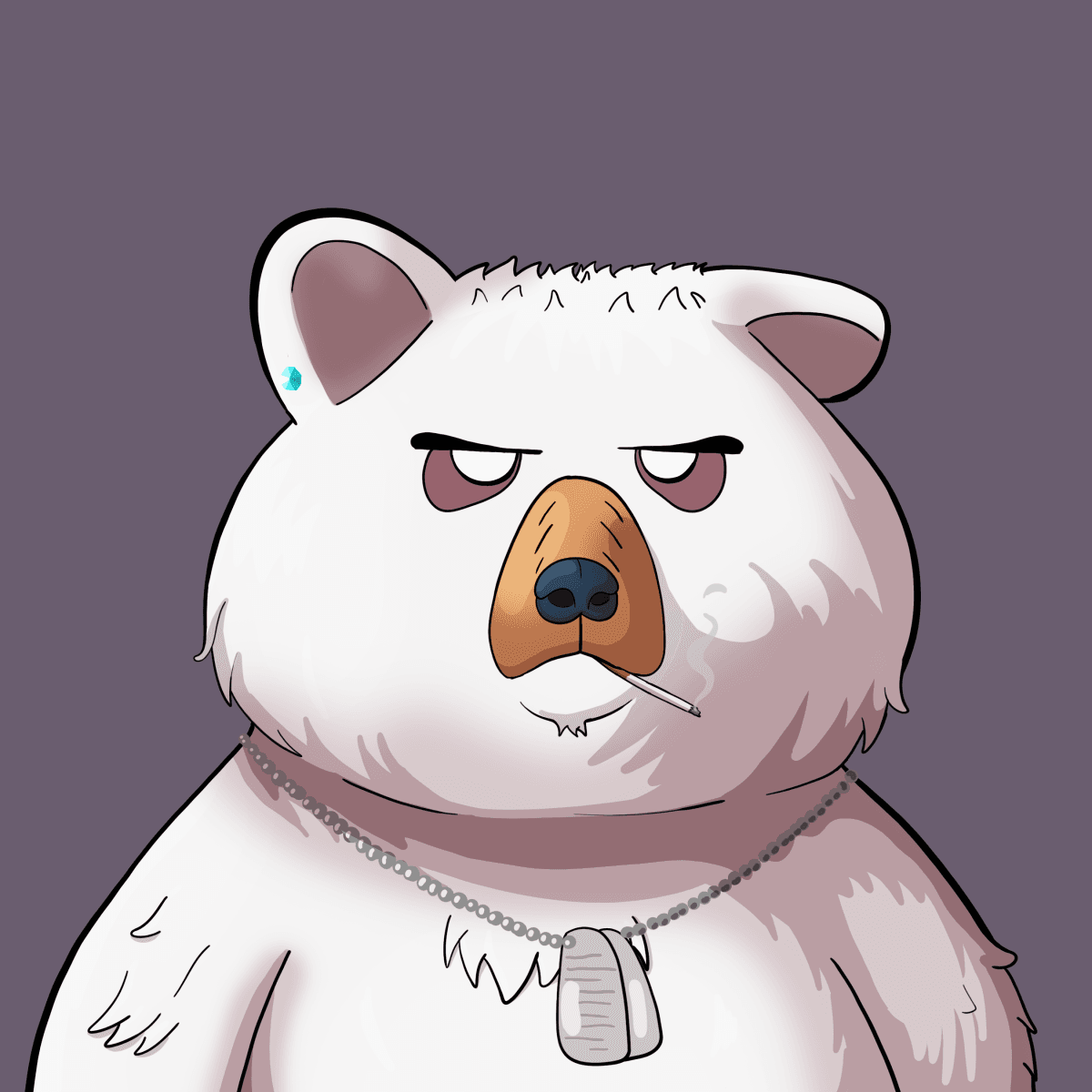 #4484 • Choncho Tingly White Bear