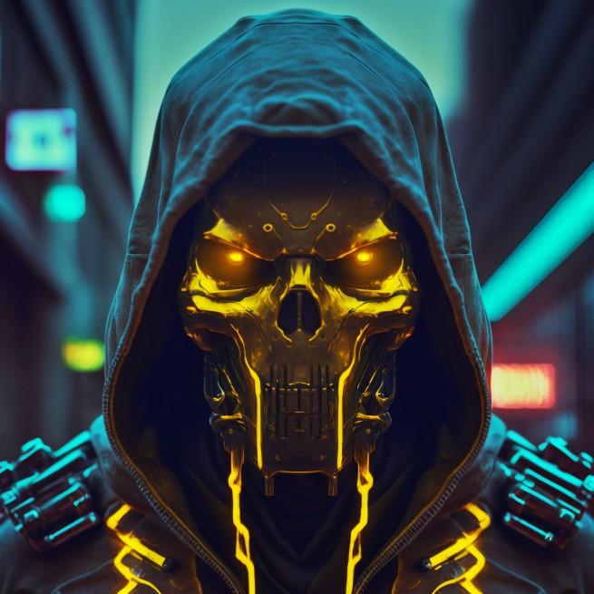 Digital Neon Skelaz #48