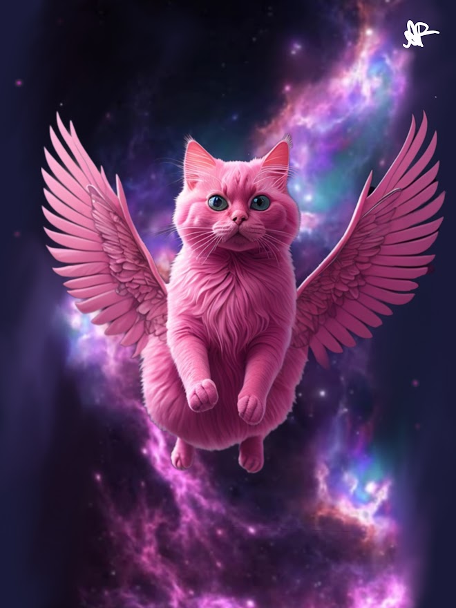 Pink Winged Feline NO5