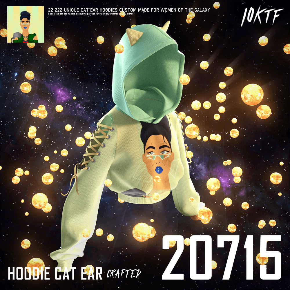 Galaxy Cat Ear Hoodie #20715