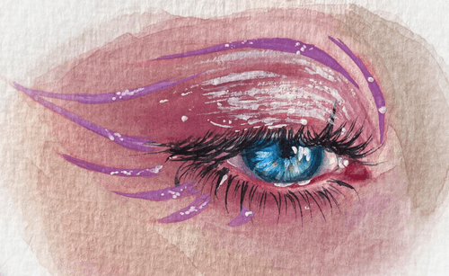 Watercolor eye "Memories"