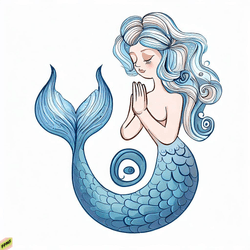 Peace Praying Mermaid Family collection image