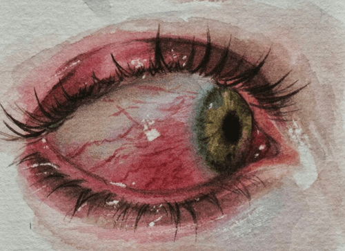 Watercolor eyes "Madness"