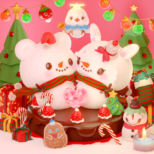 CNPcake #00460 XmasLovers-Leelee Snowman x Luna Snowman