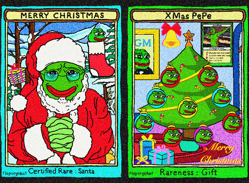 Christmas Card Gifts - Open Edition (1$ drop also) - Rare Pepe Studies